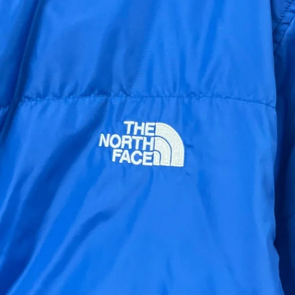The North Face Zip Up Long Sleeve Puffer Winter Jacket Royal Blue Size Large